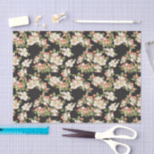 Papier Mousseline Black Floral Elegant (Artisanat)