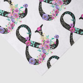Papier Mousseline Black Floral Moderne Ampersand Chic Printemps Mari (Détail)