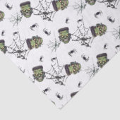 Papier Mousseline 🖤 Black Frankenstein Tissus 💀 🎃 (Détail)