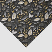 Papier Mousseline Black Gold Christmas Pattern#18 ID1009 (Détail)