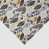 Papier Mousseline Black Gold Christmas Pattern#21 ID1009 (Détail)