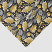 Papier Mousseline Black Gold Christmas Pattern#22 ID1009 (Détail)