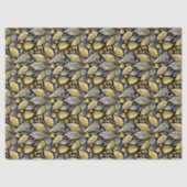 Papier Mousseline Black Gold Christmas Pattern#22 ID1009 (Recto)