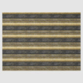 Papier Mousseline Black Gold Christmas Pattern#28 ID1009 (Recto)