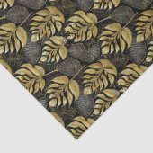 Papier Mousseline Black Gold Christmas Pattern#29 ID1009 (Détail)