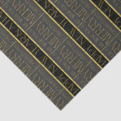 Papier Mousseline Black Gold Christmas Pattern#35b ID1009 (Détail)