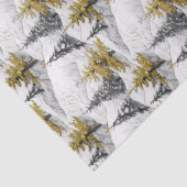 Papier Mousseline Black Gold Christmas Pattern#4 ID1009 (Détail)