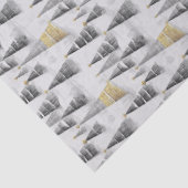 Papier Mousseline Black Gold Christmas Pattern#8 ID1009 (Détail)