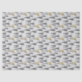 Papier Mousseline Black Gold Christmas Pattern#8 ID1009 (Recto)