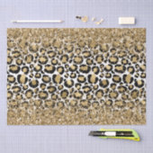 Papier Mousseline Black Gold Empreinte de léopard Glitz (Artisanat)