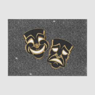 Papier Mousseline Black Gold Parties scintillant Comédie et théâtre