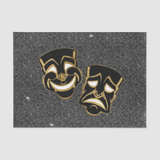 Papier Mousseline Black Gold Parties scintillant Comédie et théâtre 