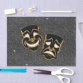 Papier Mousseline Black Gold Parties scintillant Comédie et théâtre (Artisanat)