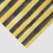 Papier Mousseline Black Gold Yellow Bee Stripes Anniversaire (Détail)
