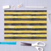 Papier Mousseline Black Gold Yellow Bee Stripes Anniversaire (Artisanat)