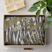 Papier Mousseline Black & Gold Zebra Print Safari Chic Glamor (Cadeau)