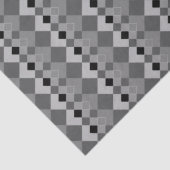 Papier Mousseline Black Grey Chic Diamond Motif Abstrait géométrique (Détail)