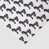 Papier Mousseline Black Gypsy Vanner Clydesdale Shire Horse Motif (Détail)