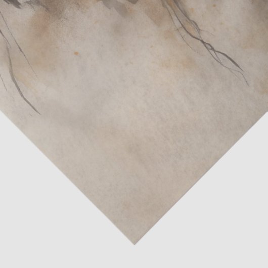 Papier Mousseline Black Horse Galloping (Détail)