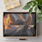 Papier Mousseline Black Horse on Fire v1 decoupage (Cadeau)