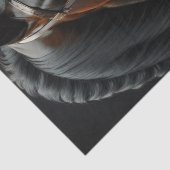 Papier Mousseline Black Horse on Fire v2 decoupage (Détail)