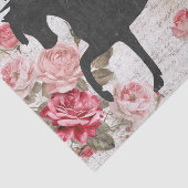 Papier Mousseline Black Horse Rose Script Collage Découpage (Détail)