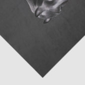 Papier Mousseline Black Horse Rose Whimsical Fairy Tale Aquarelle (Détail)