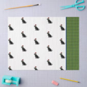 Papier Mousseline Black Lab Silhouette Noël Motif Vert chèque (Artisanat)