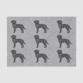 Papier Mousseline Black Labrador Retriever Dog Imprimer Motif Grey (Recto)