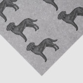 Papier Mousseline Black Labrador Retriever Dog Imprimer Motif Grey (Détail)