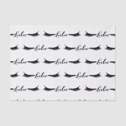 Papier Mousseline Black LASHES Eyelashes Beauty Salon Maquillage (Recto)