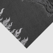 Papier Mousseline Black Leather Silver Chrome Motorcycle Party (Détail)