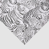 Papier Mousseline Black Leopard Tiger Animals Pattern (Détail)
