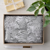 Papier Mousseline Black Leopard Tiger Animals Pattern (Cadeau)