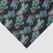 Papier Mousseline Black Light Neon brillant Noël bougie Motif (Détail)