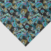 Papier Mousseline Black Light Neon Glow Christmas Globe Orament (Détail)