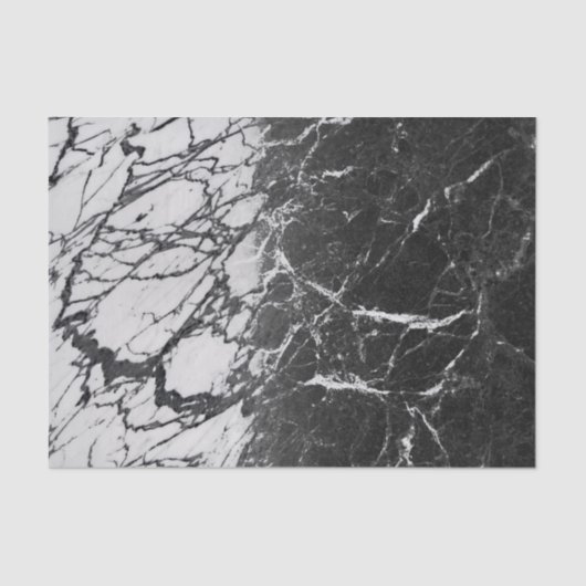 Papier Mousseline Black & Marbre blanc Modern Glam Soirée tendance (Recto)