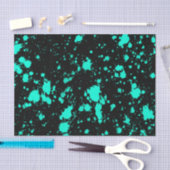 Papier Mousseline Black Mint Paint Splatter Artistic Splash Creative (Artisanat)