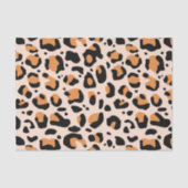 Papier Mousseline Black Orange Funky Leopard Print Decoupage (Recto)