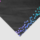 Papier Mousseline Black Rainbow Confetti Dots Fun Party (Détail)