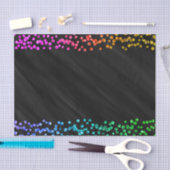 Papier Mousseline Black Rainbow Confetti Dots Fun Party (Artisanat)