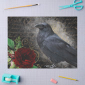 Papier Mousseline Black Raven Rose Whimsical (Artisanat)