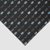 Papier Mousseline Black & Silver Blue Evil Eye Eyelashes Nazar Mati (Détail)