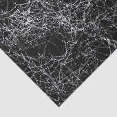 Papier Mousseline Black & Silvery Spider Webs Chic Halloween Party (Détail)