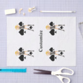Papier Mousseline Black Spades Blonde Queen (Artisanat)