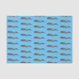 Papier Mousseline Black spotted moray eel cartoon