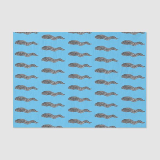 Papier Mousseline Black spotted moray eel cartoon (Recto)