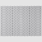 Papier Mousseline Black Stars on White Geometric Pattern (Recto)
