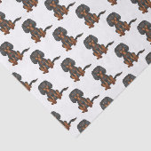 Papier Mousseline Black & Tan Cavalier King Charles Motif espagnol (Détail)