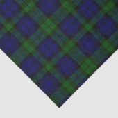 Papier Mousseline Black Watch Tartan bleu vert Plaid (Détail)